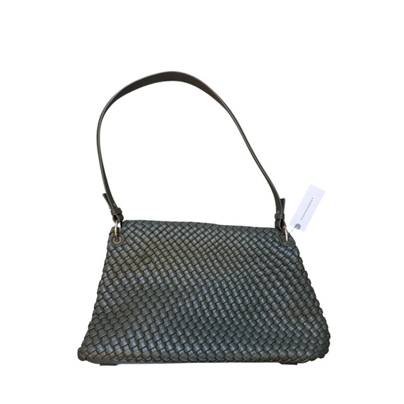 NWT Anthropologie Olive Green Woven Shoulder Bag - Picture 2 of 7